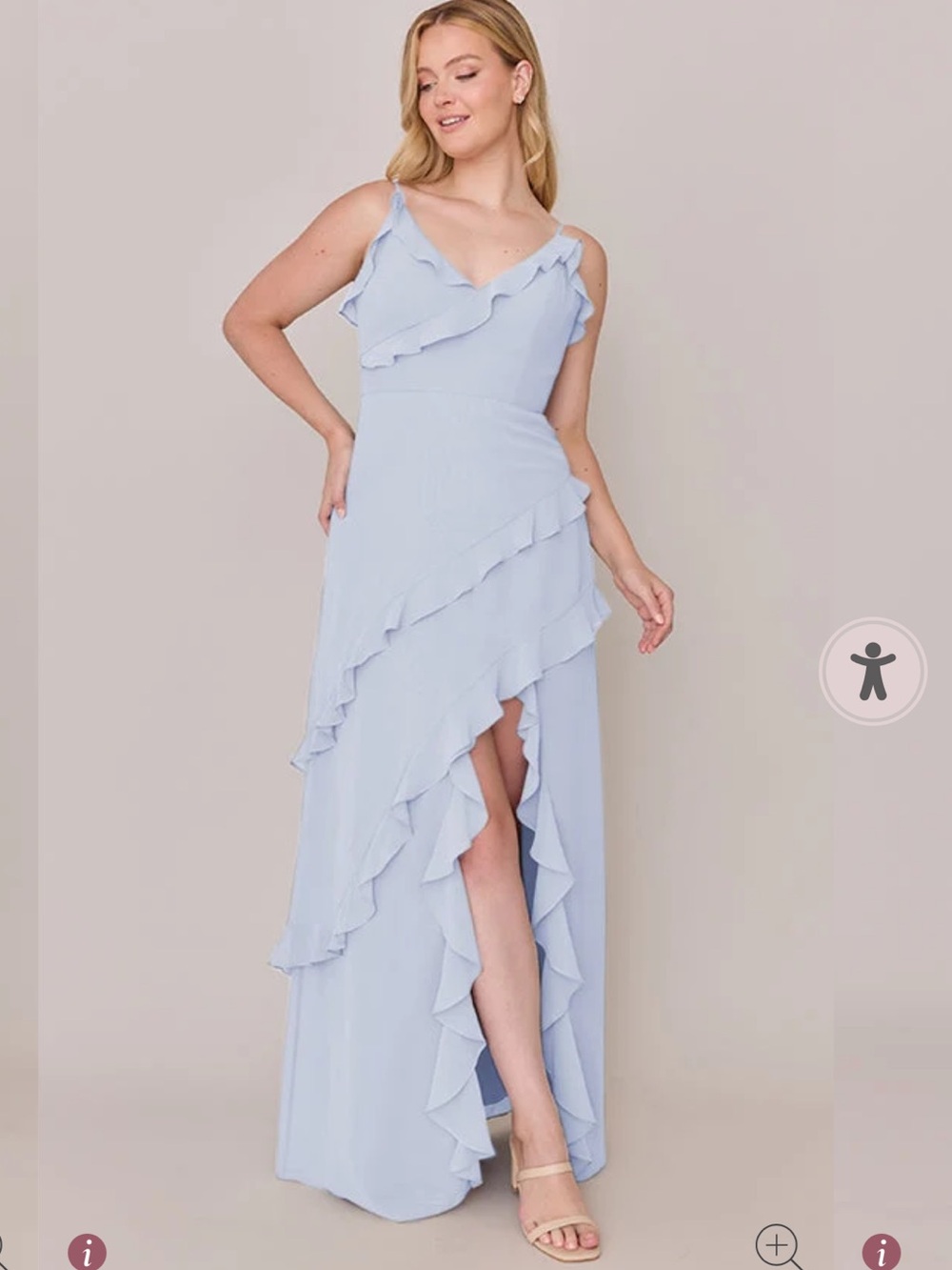 Revelry Jules Chiffon Dress in Periwinkle